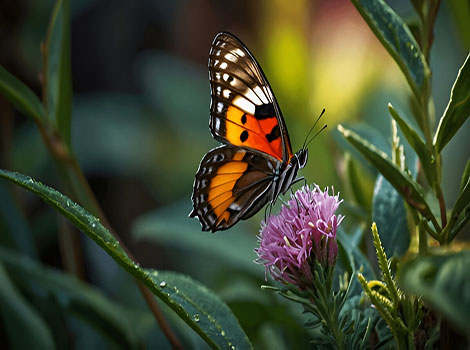 butterfly garden and pollination process