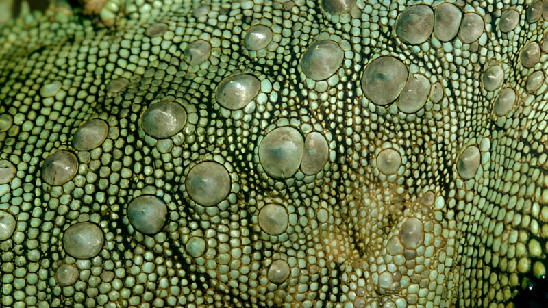 lizard scales structure and protective function close-up