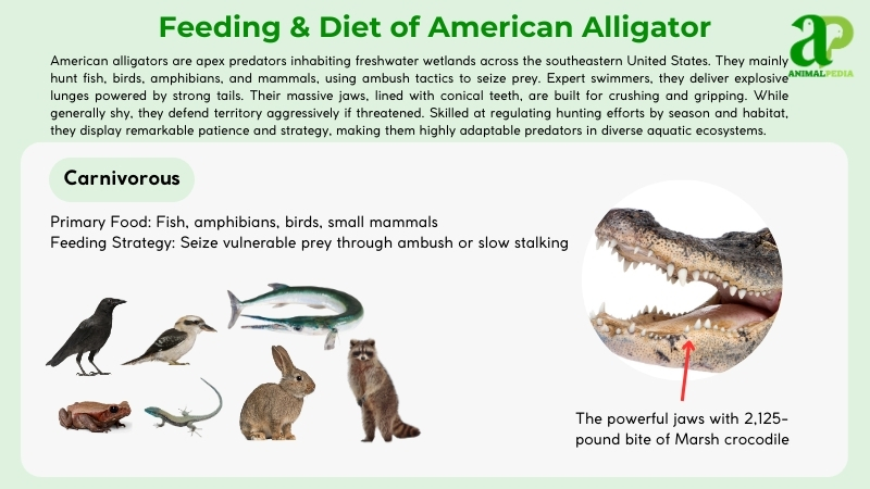 Feeding and diet of American Alligators