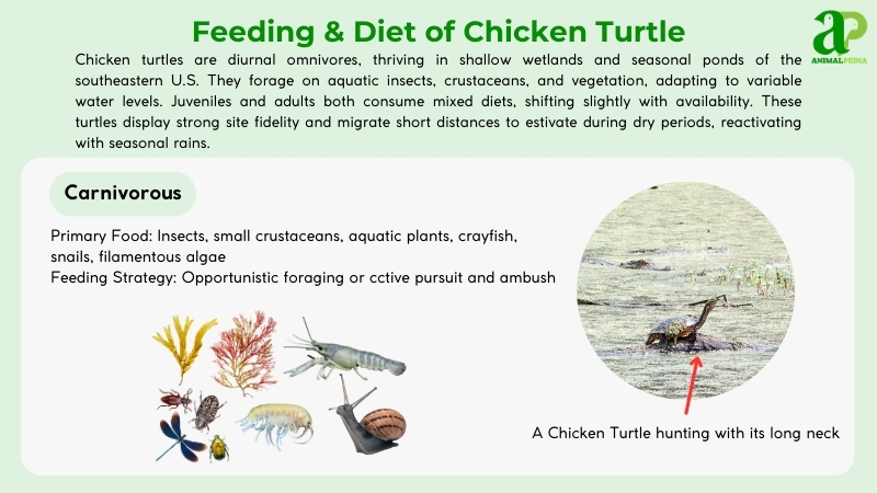 Feeding and diet of Chicken Turtle