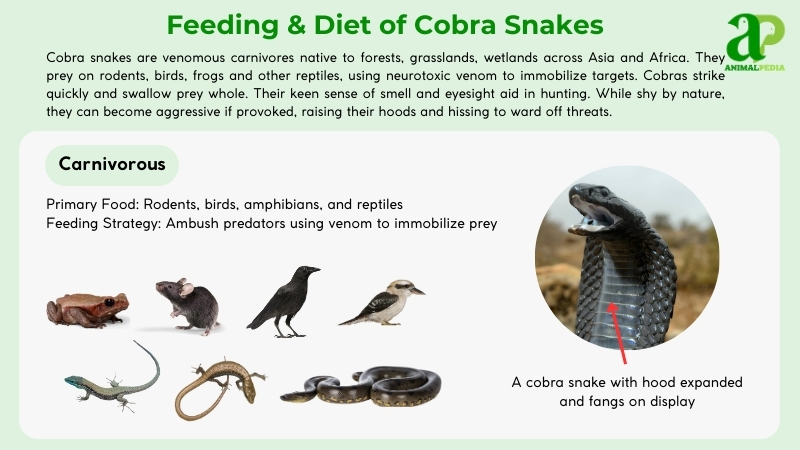 Feeding and diet of Cobra Snakes