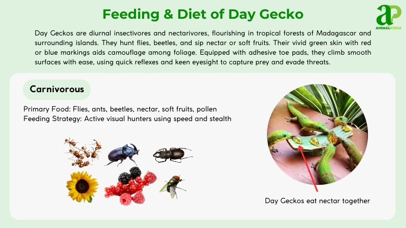 Feeding and diet of Day Geckos