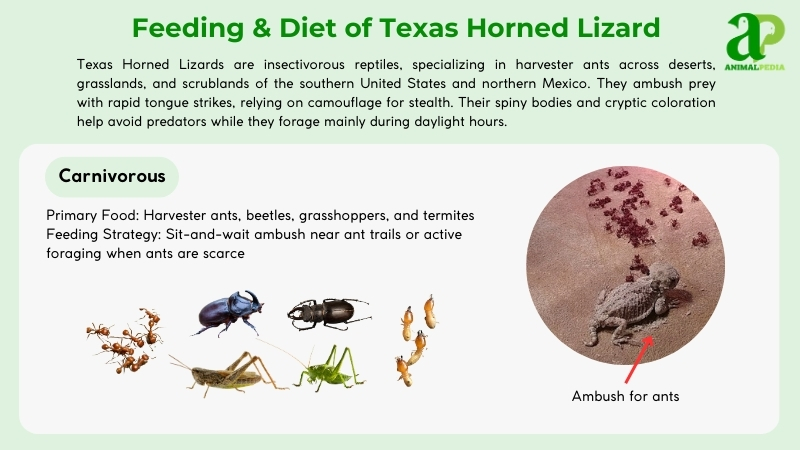 Feeding and diet of Texas Horned Lizards
