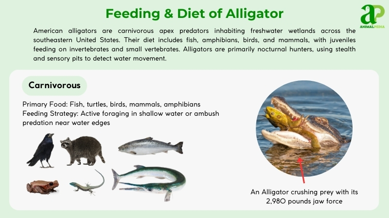 Feeding and diet of Alligator