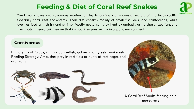 Feeding and diet of Coral Reef Snakes