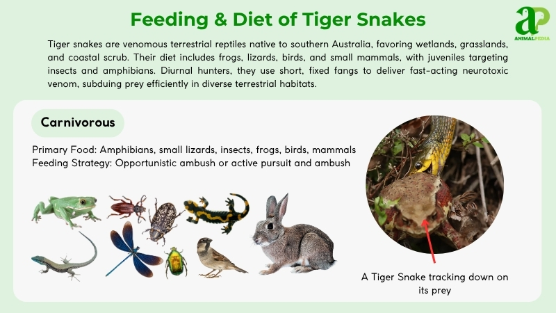 Feeding and diet of Tiger Snakes