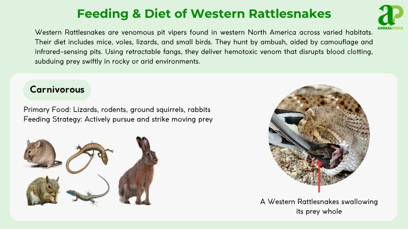 Feeding and diet of Western Rattlesnakes
