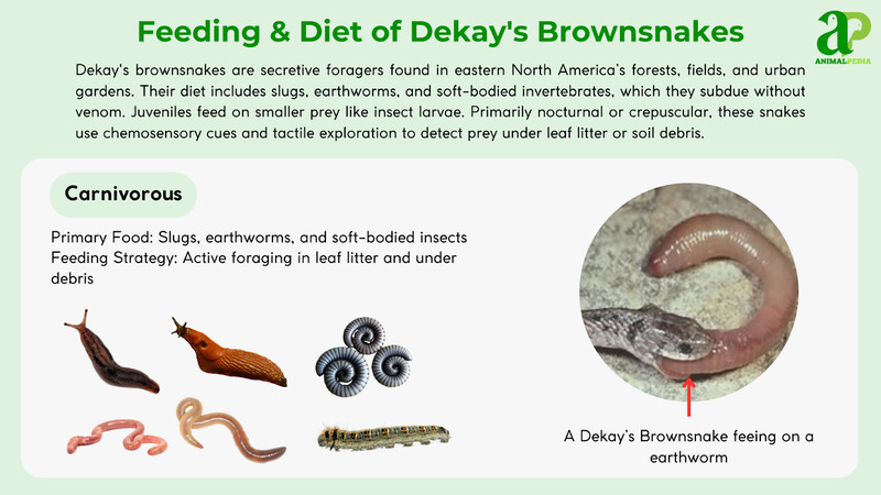 Feeding and diet of Dekay's Brownsnake