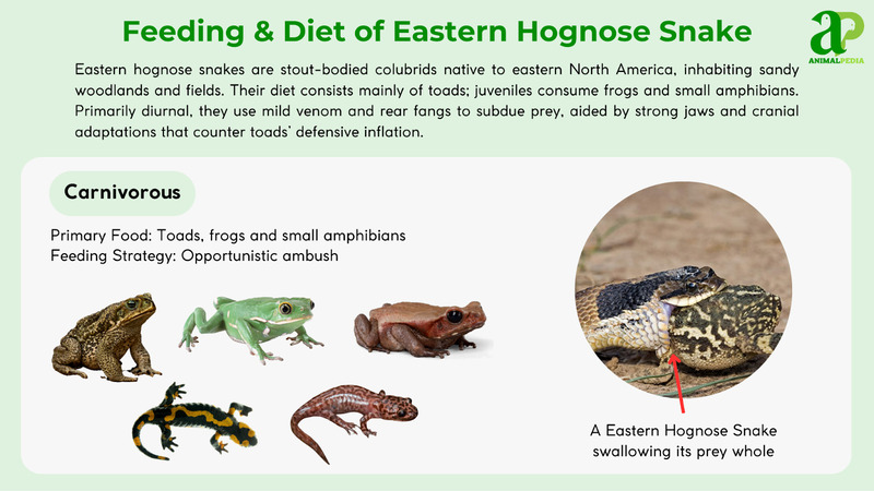 Feeding and diet of Eastern Hognose Snake