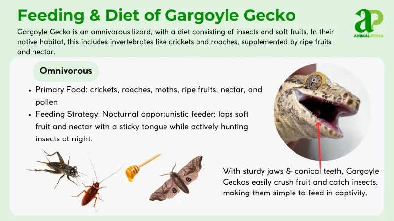 diet and feeding of gargoyle gecko