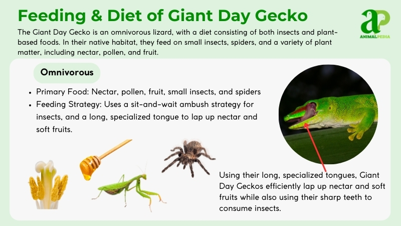 diet and feeding of giant day gecko