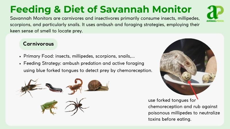 diet and feeding of savannah monitor