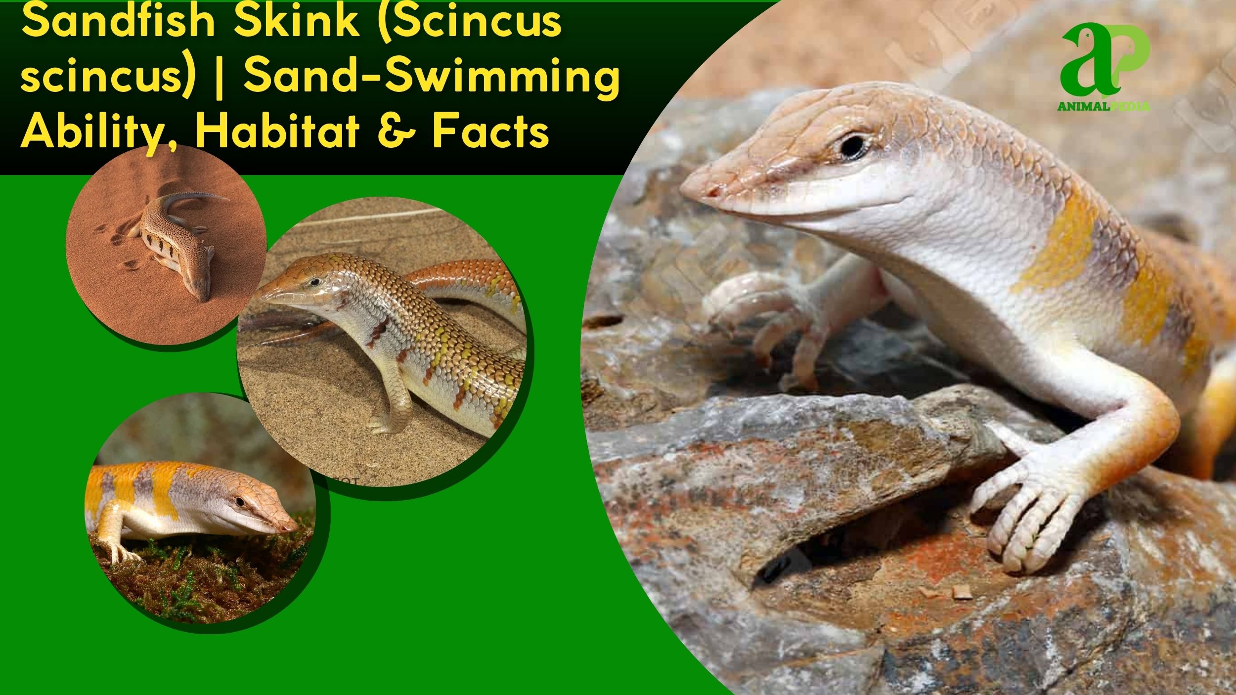Sandfish Skink: Sand-Swimming, Habitat, Behavior, Diet & Pictures