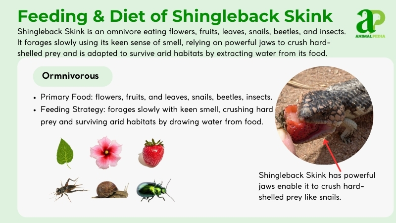 shingleback skink diet and feeding